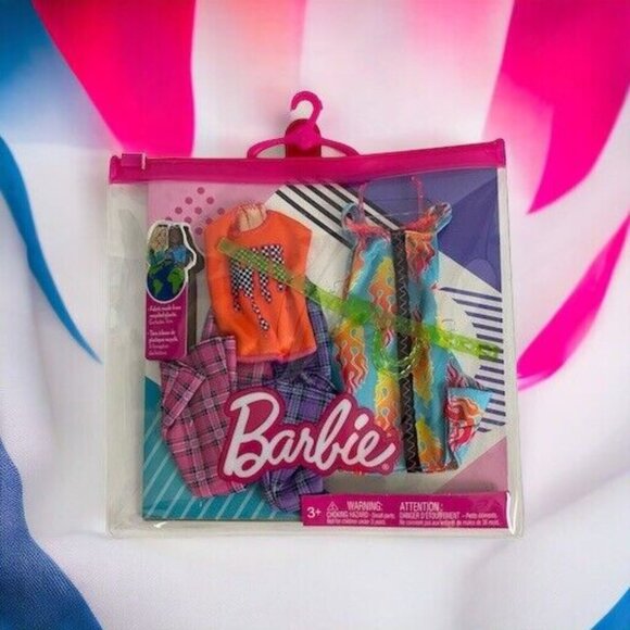 Barbie Doll Clothes Rocker-Themed Fashion and Accessory 2 Set Mattel NEW - Picture 1 of 5